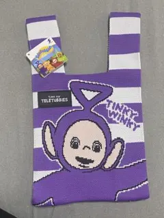 テレタビーズ　ティンキーウィンキー　ニットトートバッグ　ラウンドワン限定