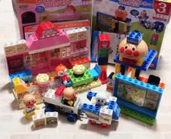 アンパンマン　わくわくケーキやさん　ブロックセット　パトカー　ブロックセット