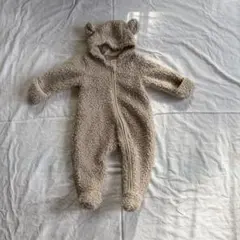H&M ベビー くま ボアアウター 62cm ロンパース ベージュ