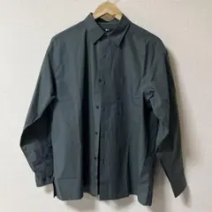 UNIQLO C ブロードオーバーサイズシャツ ダークグリーン