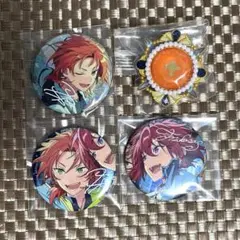 あんスタ 月永レオ 朱桜司 ハート缶バッジ 返礼祭 - メルカリ