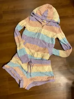 ジェラートピケ　カラフルボーダールームウェアセット