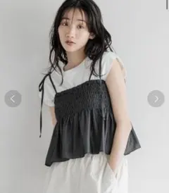 LOWRYSFARM デニムシャーリングキャミ ブラックのサムネイル