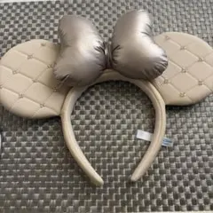 ミニー　カチューシャ　キルティング　パール