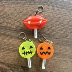 PAPABUBBLE LED付きハロウィンキャラクターキーホルダーセット　約6㎝