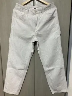 UNIQLO デニムワークパンツ(コットンリネン) M