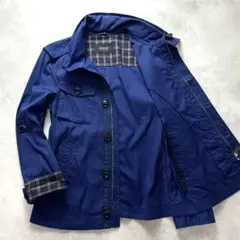 美品✨バーバリー M-65 フィールドジャケット ノバチェック 濃青 刻印ボタン