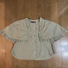 nunuforume フリル付き半袖シャツ 105