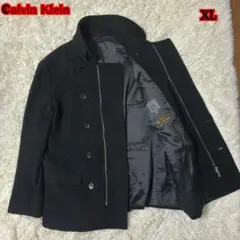 Calvin Klein ブラック カシミヤコートジャケット XL