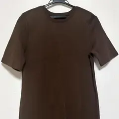 byLEGNA Tシャツ ワンピース 無地 ブラウン タグ付き　Mサイズ相当