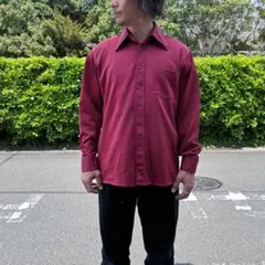 90s ビンテージ ギャバ シャツ L相当 オープンカラー レーヨン xpv