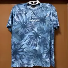【美品❗️】JEHNINGボタニカル柄 半袖Tシャツ ブルー系 3Lサイズ