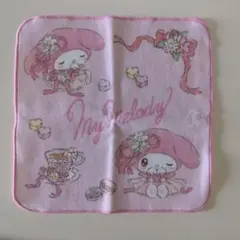 ＊新品未使用＊ MY MELODY マイメロ サンリオ ピンク色 タオルハンカチ