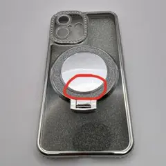 【訳あり】iPhone 16グリッターケース マグネットスタンド付き