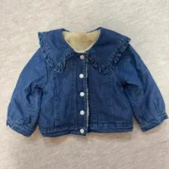 petit main デニムジャケット 裏ボア 90cm　女の子