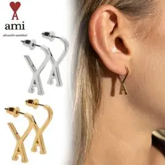 Ami Paris ロゴピアス 片耳用 シルバーカラー | Mercari