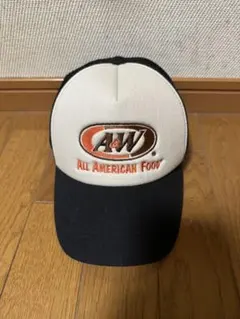 A&W All American Food メッシュキャップ ブラック