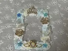 B8 ホイップデコケース 推し活 推し 水色 クリーム