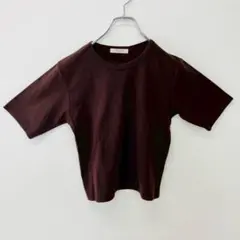 【a0581】FREAK'S STORE 短袖T恤 素色 簡約百搭 棕色
