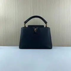 !!!*-*黒 レザーハンドバッグ