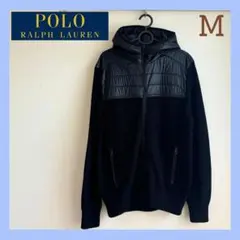 POLO RALPH LAUREN ニット ナイロン アウター コート M 黒
