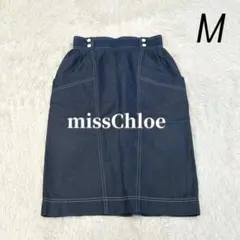 vintage misschloe 38号M【デニムスカート】ひざ丈 デニムのサムネイル