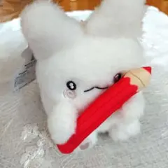 はなまるおばけ ぬいぐるみマスコット ふわふわ 赤えんぴつ 赤鉛筆