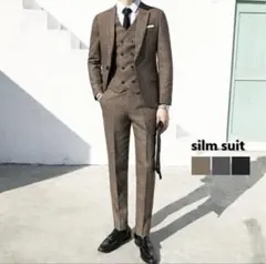 タキシード　新郎　　結婚式　前撮り　二次会　タキシードセット　L ブラウン