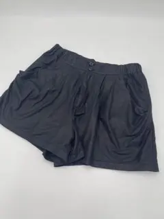AZUL by moussy 黒 レザー風ショートパンツ M