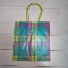 【未使用】　伊勢丹　チェック柄　ショップ袋 紙袋　ショッパー