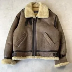 type B-3 羊革　本革　ムートンフライトジャケット 大きめM