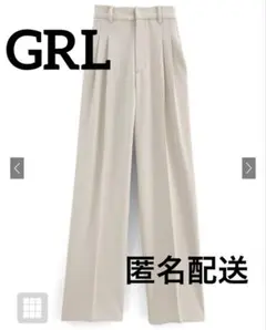 GRL タックセンタープレスストレートワイドパンツ[ai36]