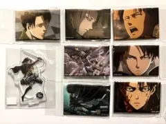 進撃の巨人リヴァイ二百景 スクエア缶バッジまとめ&アクスタセット