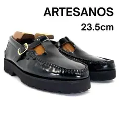 【ARTESANOS】アルテサノス（23.5cm） Tストラップローファー 美品