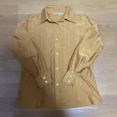 昭和レトロ 開襟シャツ オレンジ