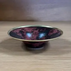 伊万里焼 畑萬陶苑 キュイール赤金彩 リム鉢☆