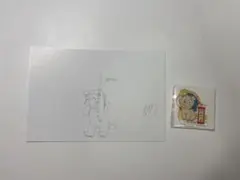 忍たま乱太郎 ヘムヘム 原画ポストカード ミニアクリルスタンド