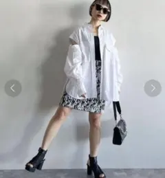 PAGEBOY ジオメトリック柄ミニスカート