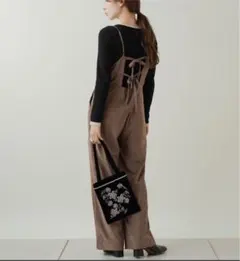 kastane フェイクスウェードサロペット ダークブラウン