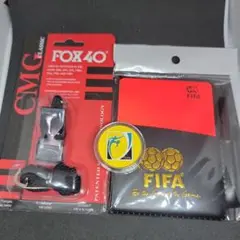 レフェリーセット　FIFA　レフェリー手帳　コイントス　ホイッスル　笛