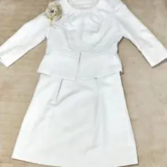 【美品】エマジェィムス　フォーマル　3点セットアップ　ツィード　11(L)