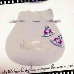 ディアマンテハートピアス レッド