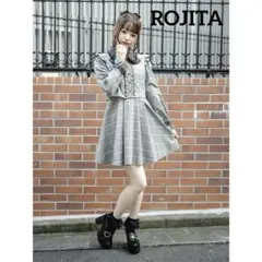 ROJITA★　ワンピース　レースリボンカラー　ガーリー　チェック柄　量産型