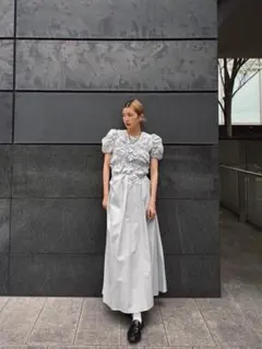 Ameri BUMPY GATHER FLARE DRESS - メルカリ