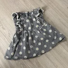 lapochebiscuit♡ノースリーブ ギンガムチェック 花柄チュニック♡のサムネイル