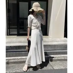 NICE CLAUP しぼしぼ　ワンピース　ロングスカート