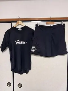 ATHLETA ブラック Tシャツ ショーツセット M