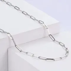 ステンレス ロング スクエア チェーン ネックレス シルバー 調節 Y字 新品