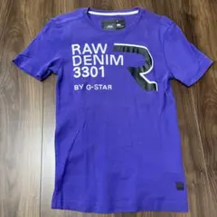 G-Star RAW DENIM 3301 Tシャツ S パープル