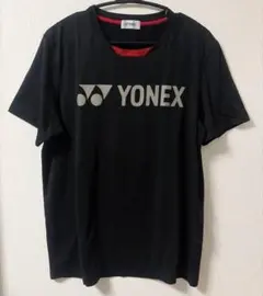 YONEX ブラック ロゴ入り シャツ　サイズOテニス、バドミントンウェア